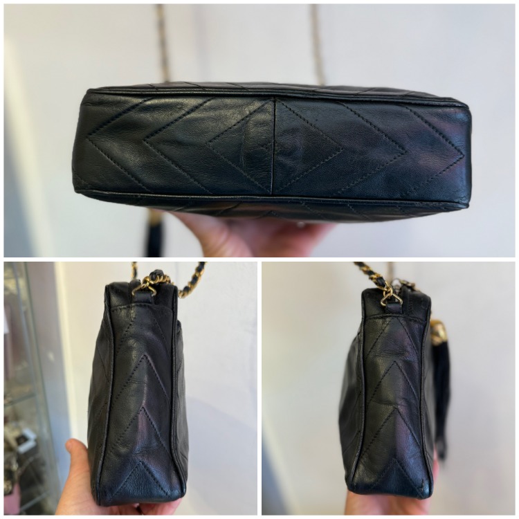 Chanel siyah vintage camera bag