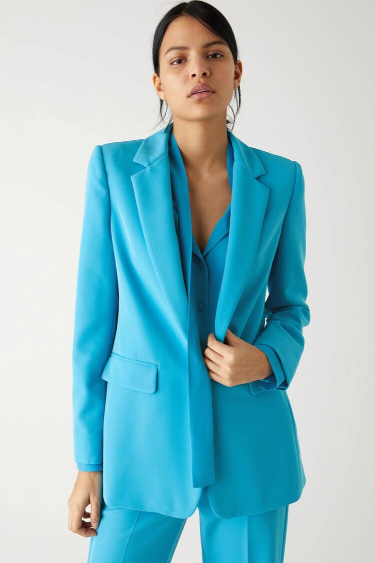 Marella turkuaz harika blazer