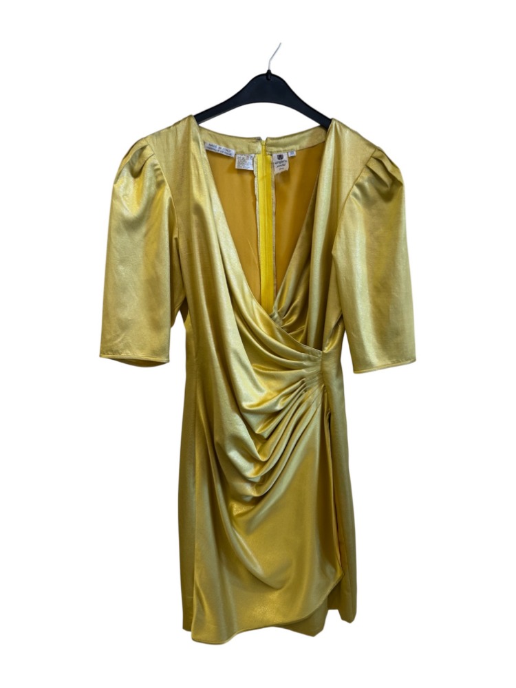 Ungaro sarı vintage şahane elbise
