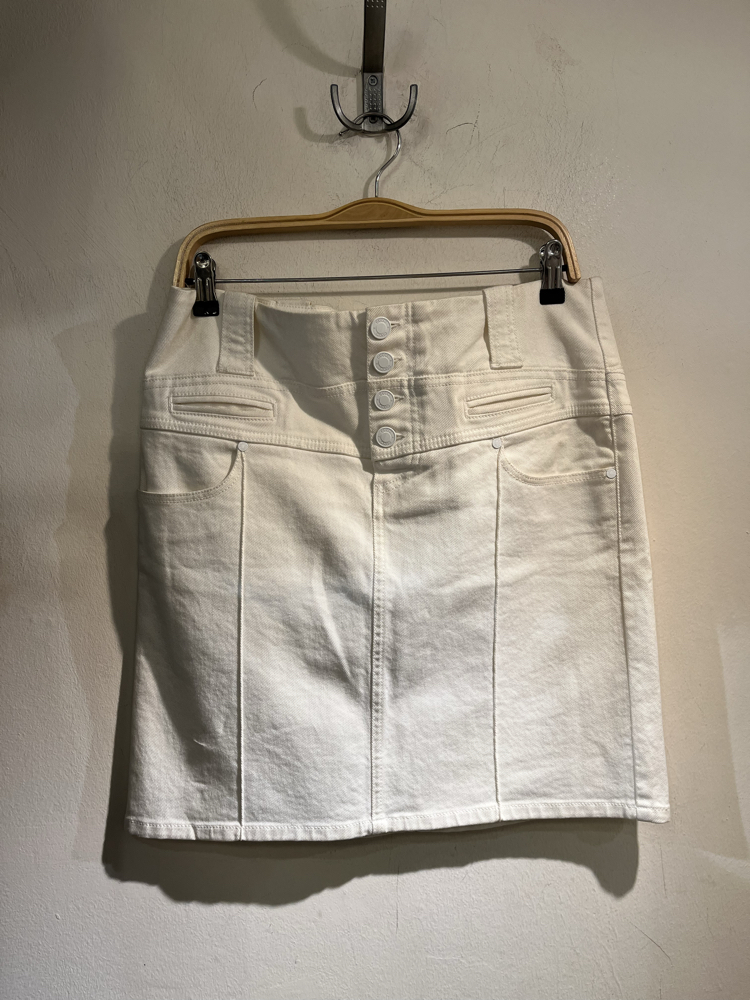 Gucci beyaz denim etek