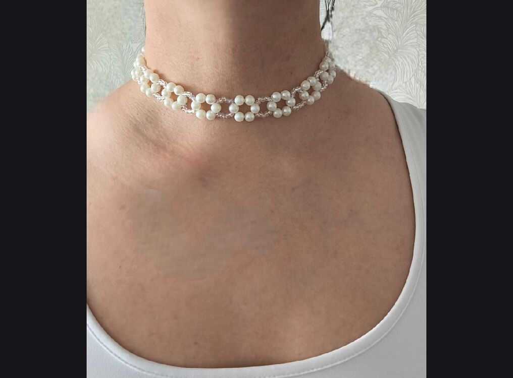 İnci Choker Kolye (6 cm inci) 