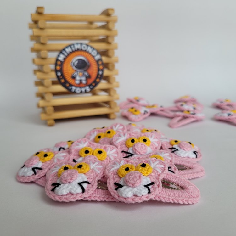 Pembe Panter Çıtçıt Toka (1 çift)