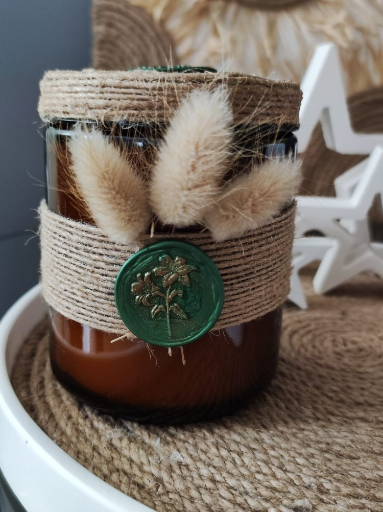 DOĞAL KOKULU MUM- AMBER KAVANOZ