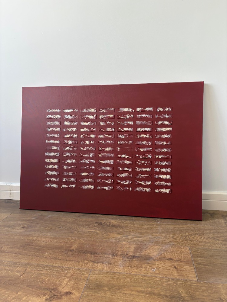 Broken Grid in Red