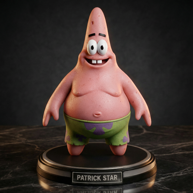 Patrick Star – Dekoratif 3D Figür