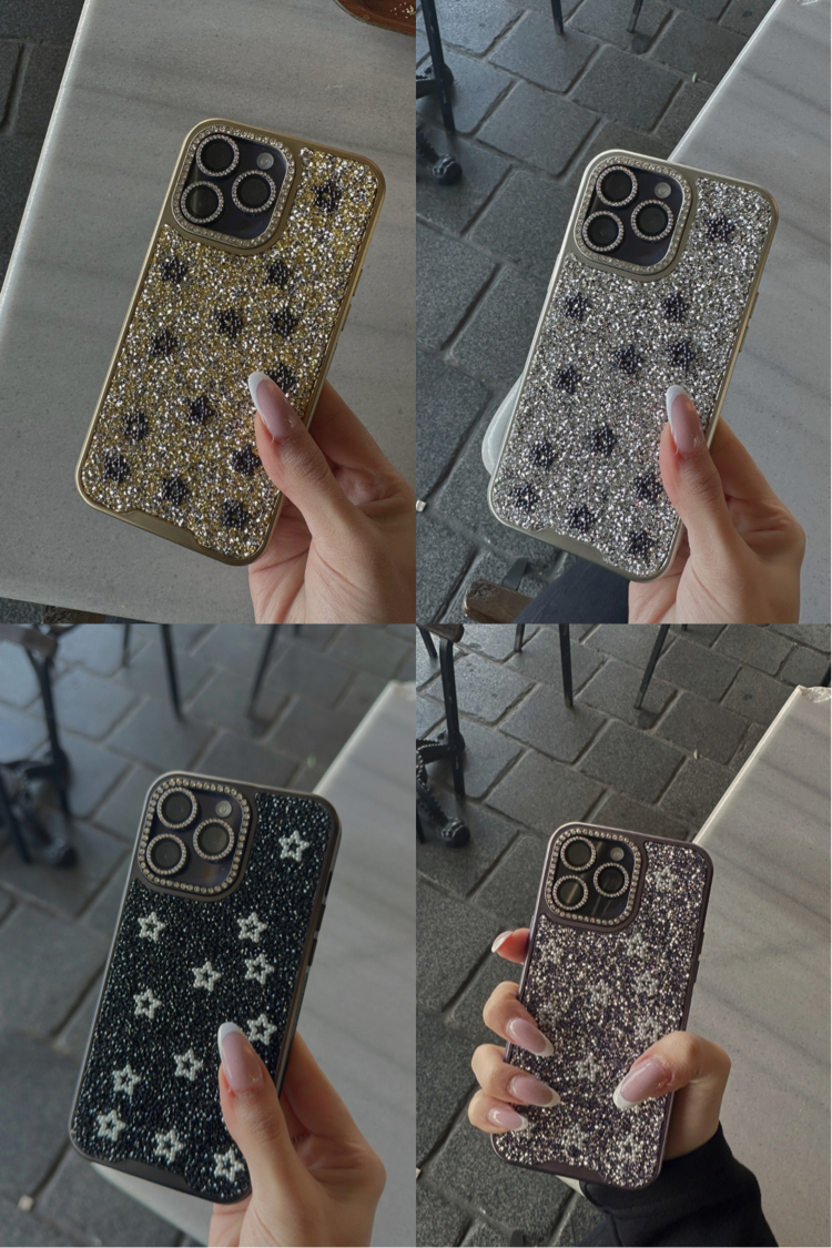 Taşlı Yıldızlı Telefon Kılıfı
