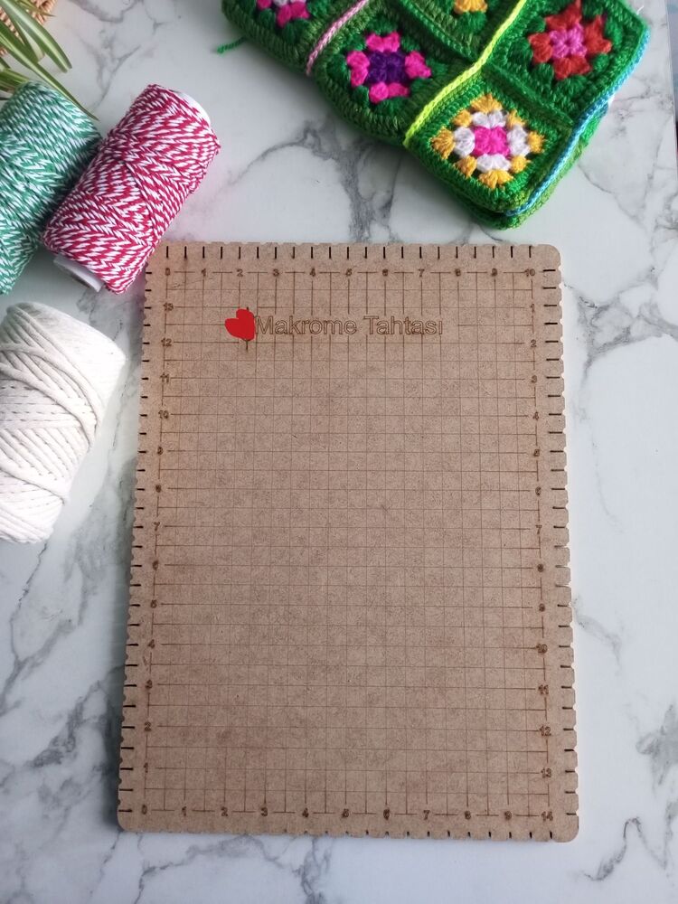 Makrome Pano 28*38cm Makrome Tahtası Elişi Hobi El yapımı Bileklik Yapımı Dokuma Tezgahı
