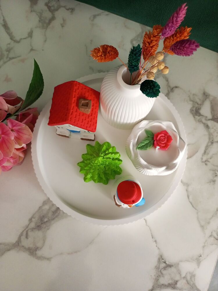 Dekoratif vazo mum set 