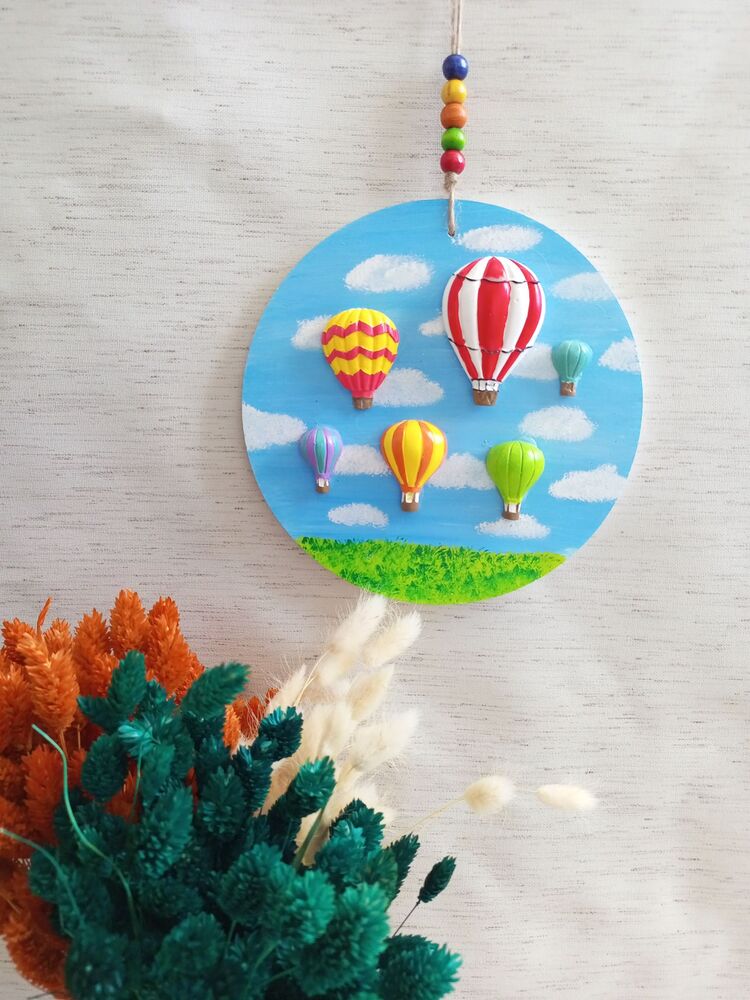  Duvar Süsü Uçan Balon Çocuk Odası Mutfak Balkon Duvar 