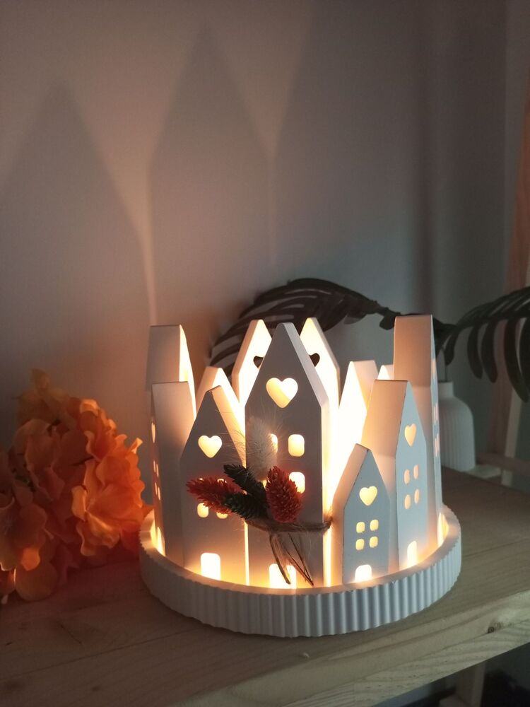 Dekoratif Mumluk Ev Set Dekorasyon Ev Hediyelik Şamdan Mum Candle Noel Yılbaşı Hediyesi