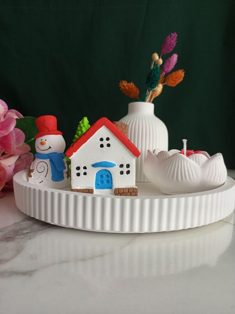 Dekoratif vazo mum set 