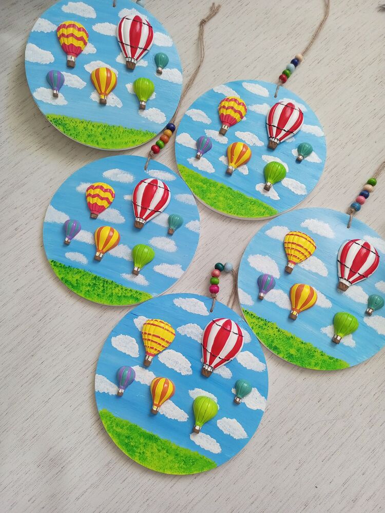  Duvar Süsü Uçan Balon Çocuk Odası Mutfak Balkon Duvar 