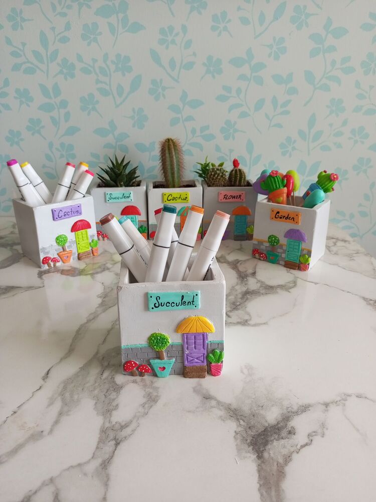 kaktüs sukulent saksı/ kalemlik 