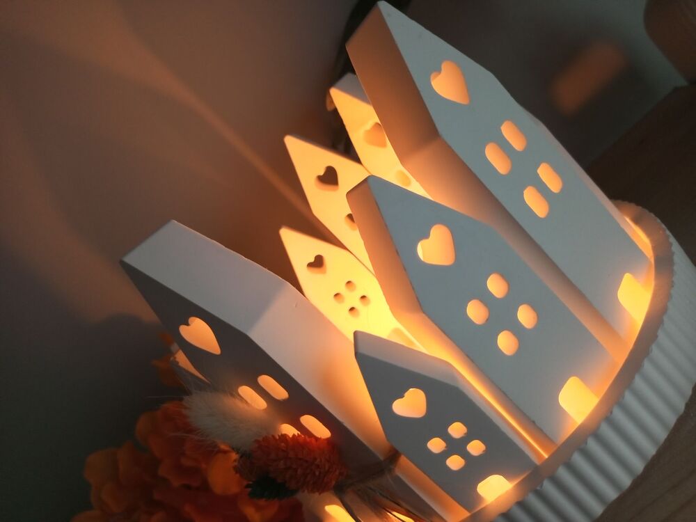 Dekoratif Mumluk Ev Set Dekorasyon Ev Hediyelik Şamdan Mum Candle Noel Yılbaşı Hediyesi
