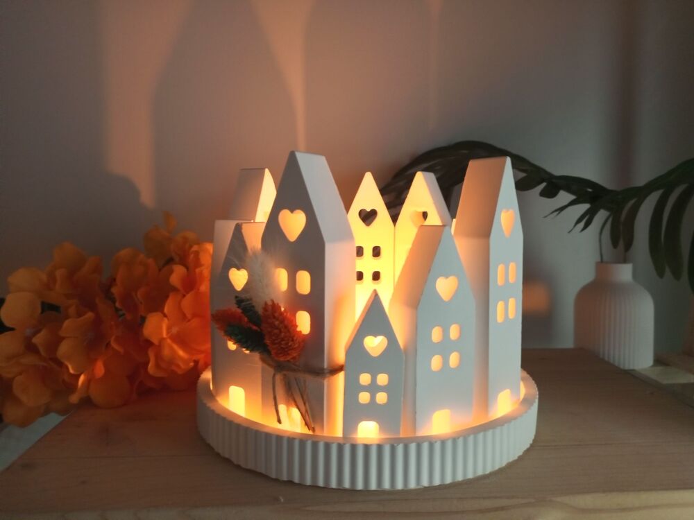 Dekoratif Mumluk Ev Set Dekorasyon Ev Hediyelik Şamdan Mum Candle Noel Yılbaşı Hediyesi
