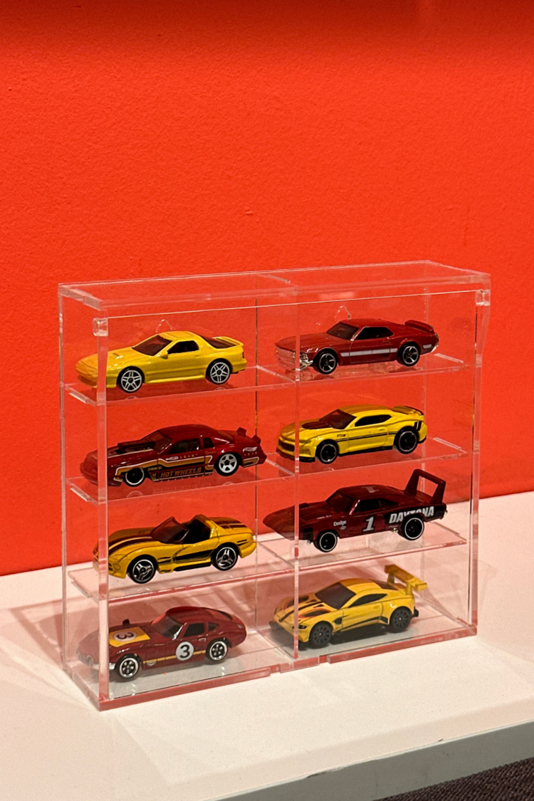 8li Kapaklı Pleksi 1/64 Hot Wheels Diecast Model Araç Sergileme Rafı