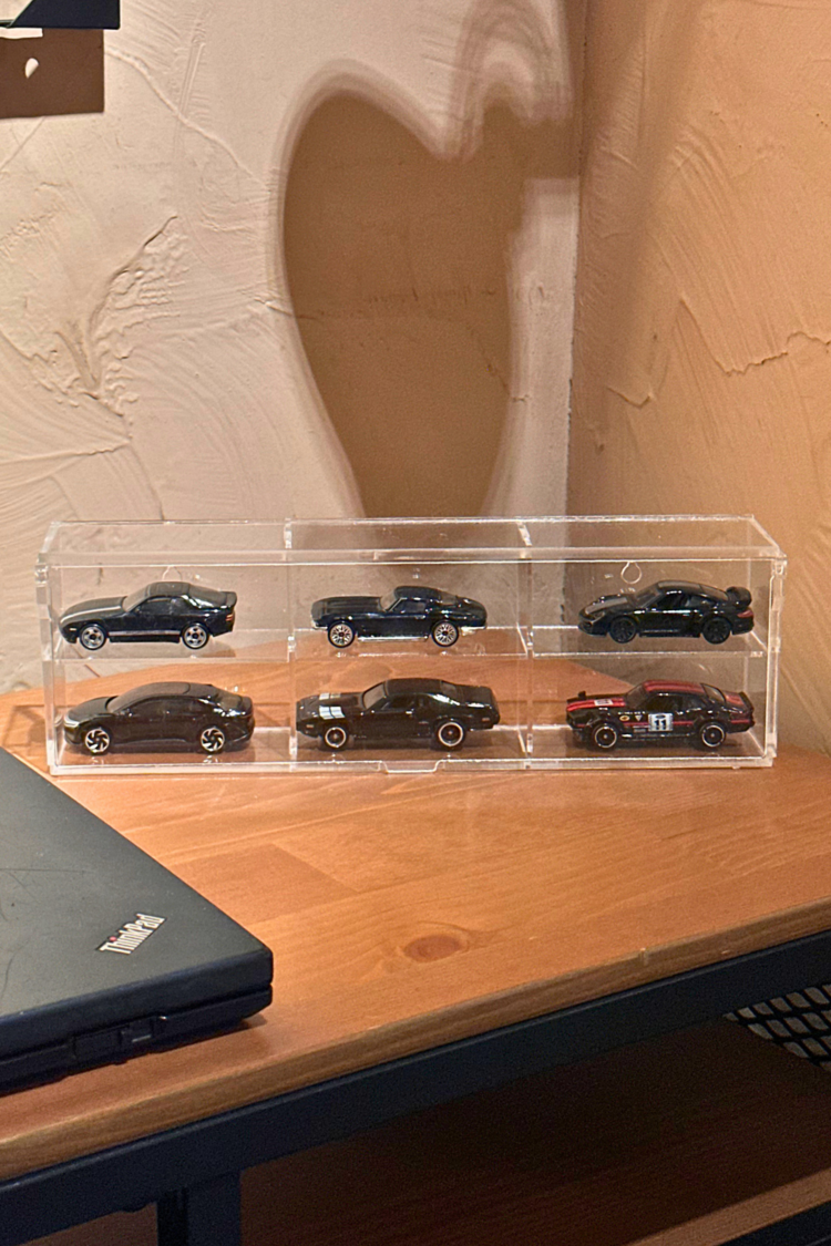 6lı Kapaklı Pleksi 1/64 Hot Wheels Diecast Model Araç Sergileme Rafı