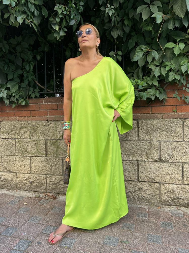 Neon salaş elbise