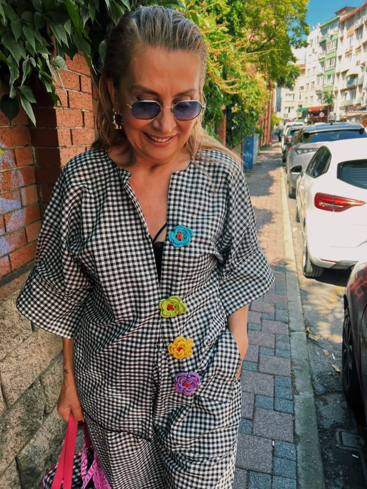 Pötikare takım / çiçek detaylı