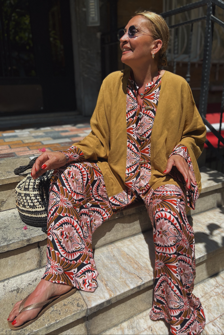 Etnik takım / kimono kesim 