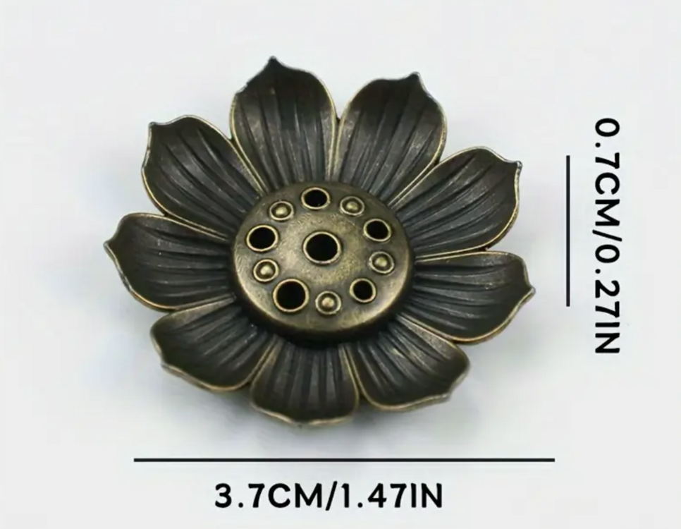 Metal Lotus Çiçek Tütsülük