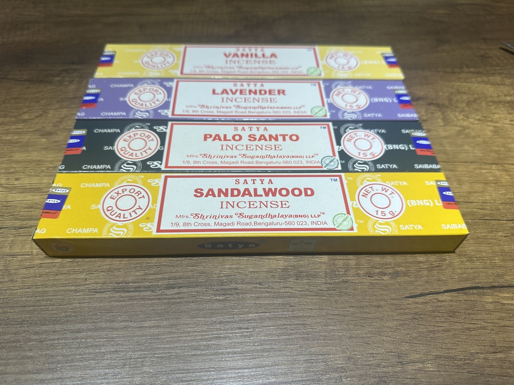 Palo santo-Vanilya-Lavanta-Sandal ağacı 4'lü paket tütsü