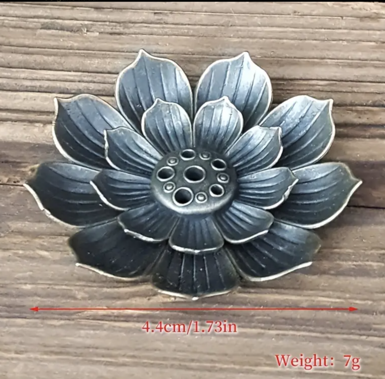Metal Lotus Çiçek Tütsülük