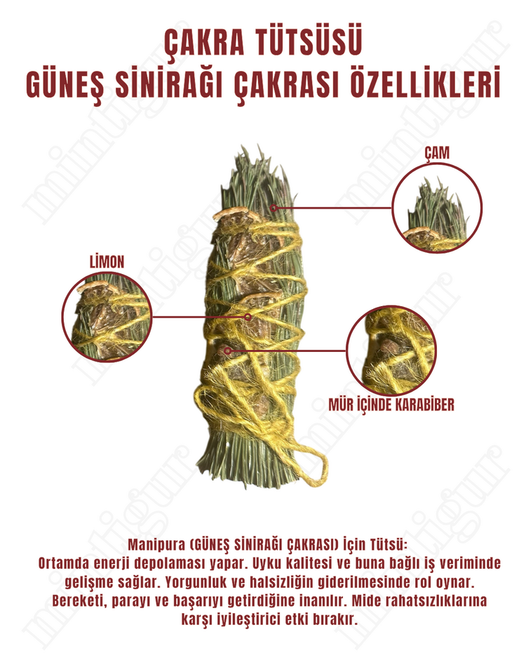 Çakra Tütsü Sepet seti (7 adet demet tütsü+sepet)