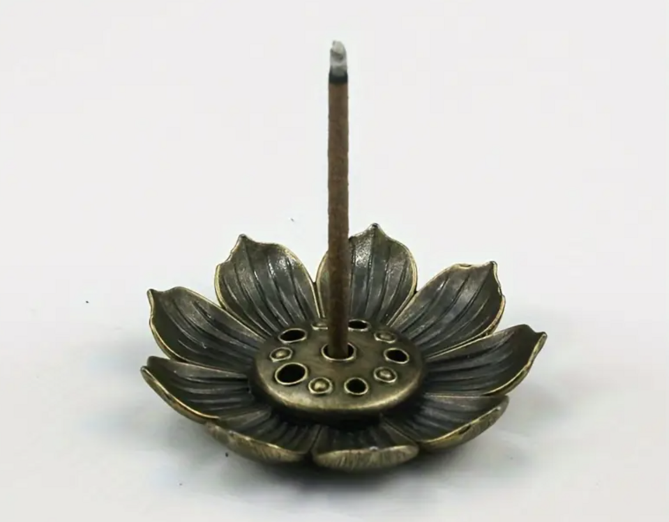 Metal Lotus Çiçek Tütsülük
