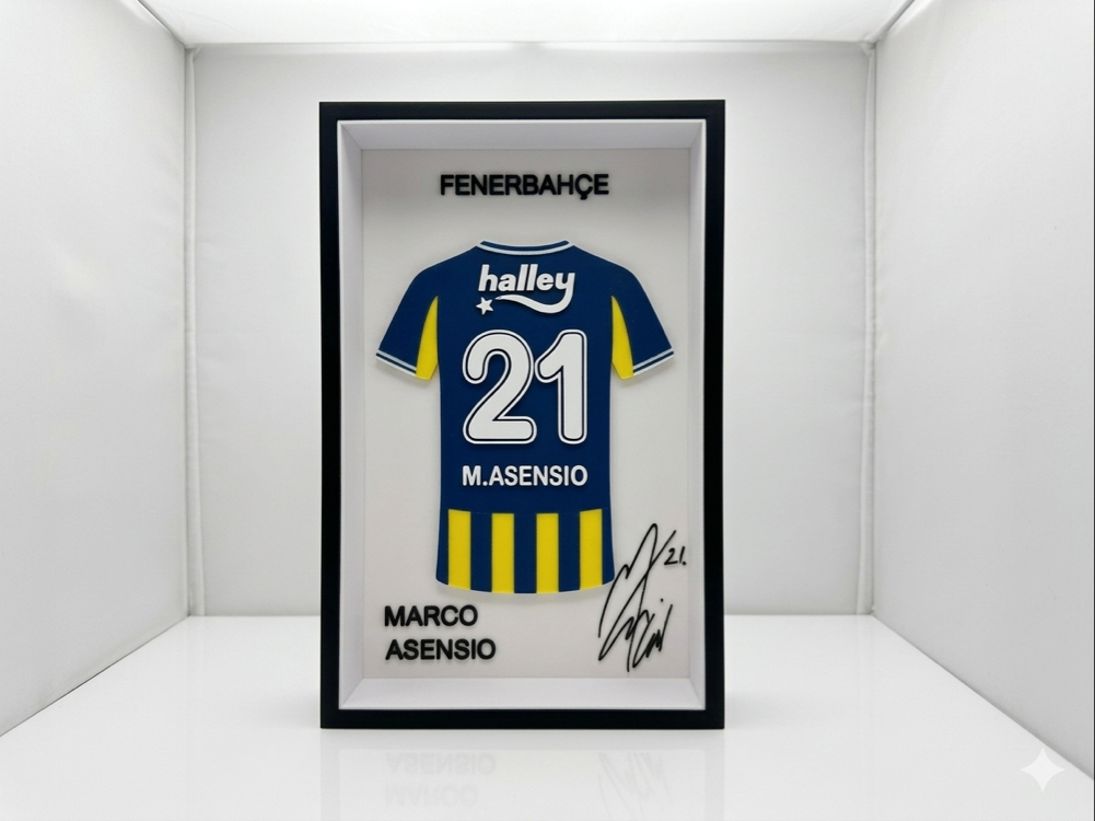 MARCO ASENSİO - FENERBAHÇE İMZALI FORMA MASA SÜSÜ