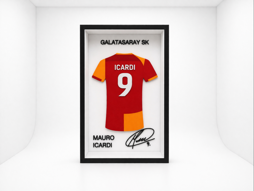 MAURO ICARDI - GALATASARAY İMZALI FORMA MASA SÜSÜ