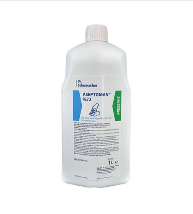 Dr.Schumacher Aseptoman %72 Alkol Bazlı Hijyenik El Dezenfektanı 1000ml
