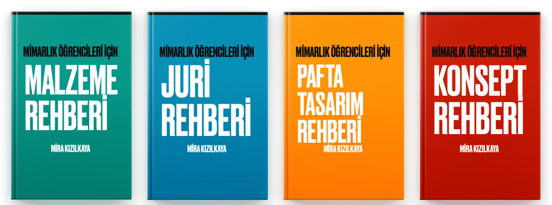 Mimarlık öğrencileri için REHBER E-KİTAPLAR 4’lü set