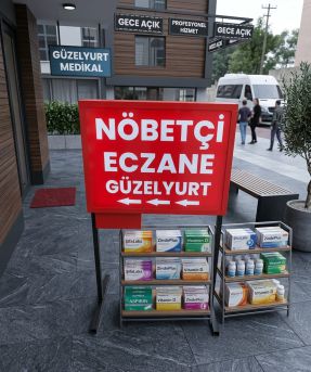 Portatif Akülü Işıklı Nöbetçi Eczane Tabelası (Eczane İsmine Özel Üretim)