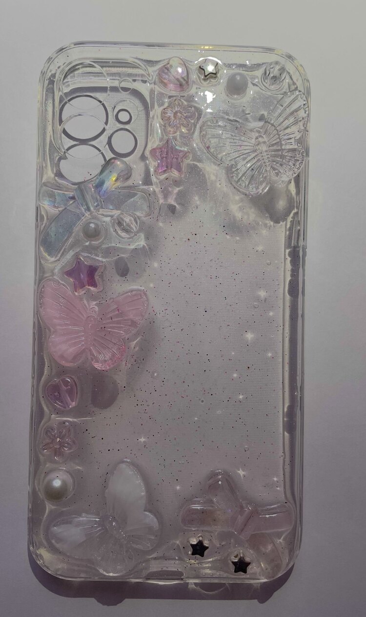 Pembe iphone 11 epoksi kılıf