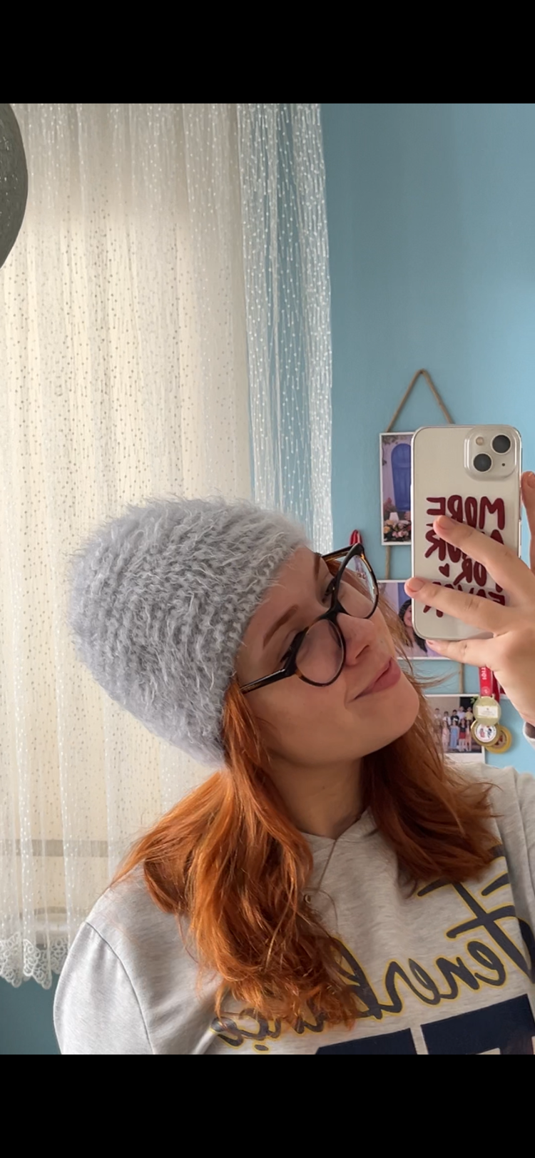2 Renkli Fluffy Brushed Mohair Beanie