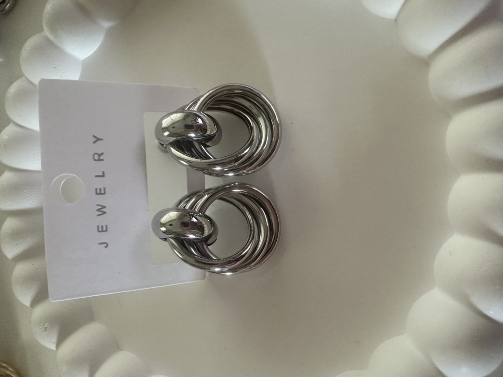 Oval küpe-silver