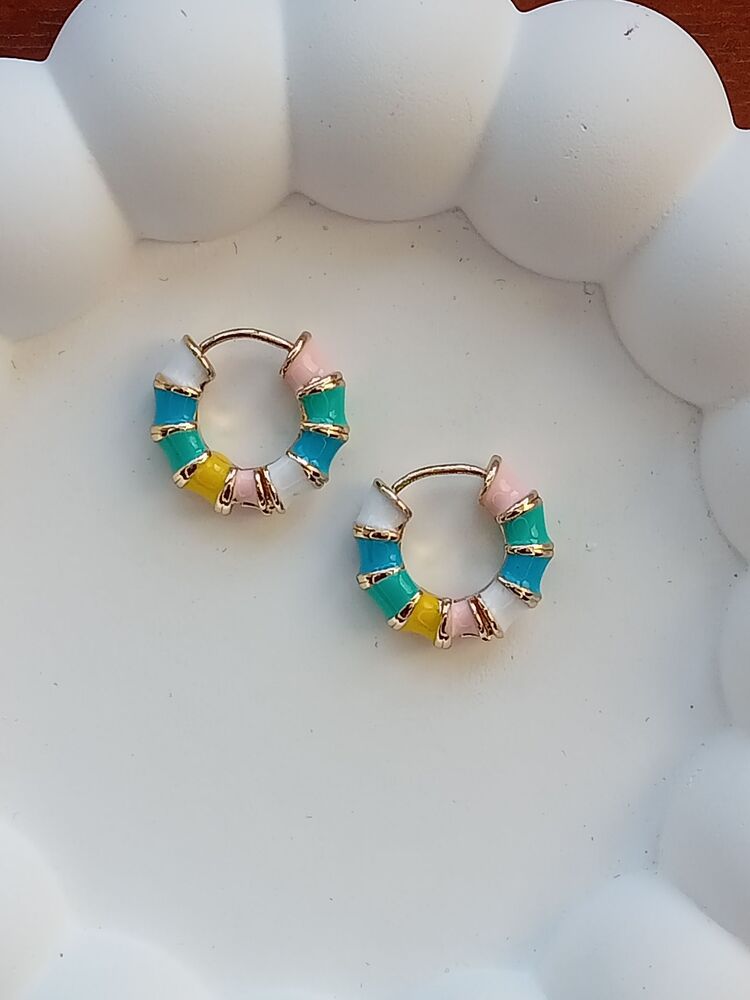 Pastel halka küpe