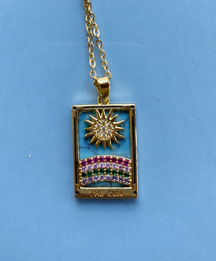Tarot kolye- Güneş kartı