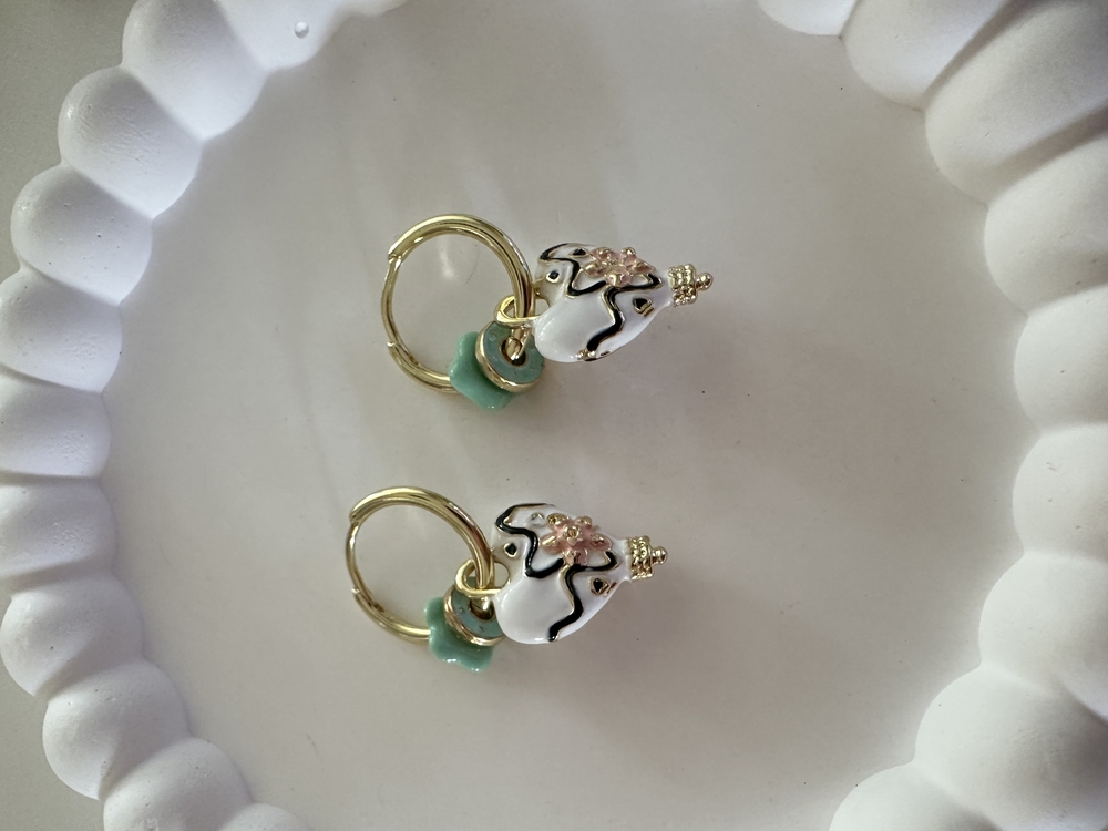 Charm kalp küpe