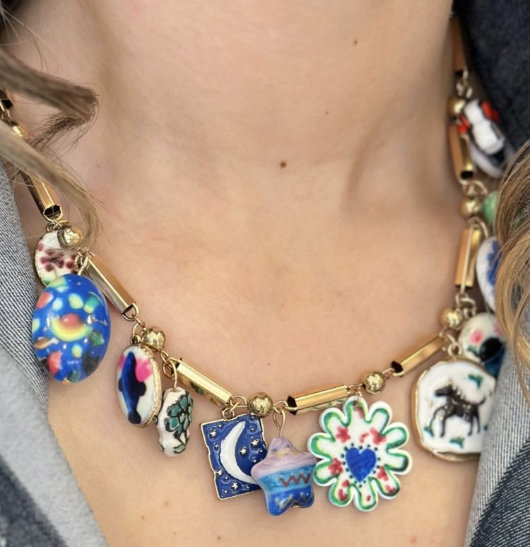 Renkli charm kolye