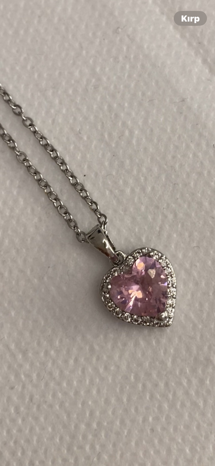 Pembe Kalp kolye