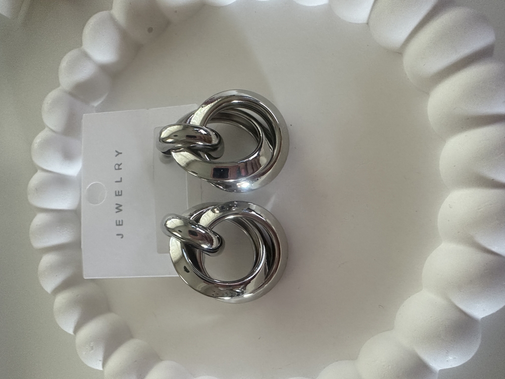 İçiçe küpe -silver