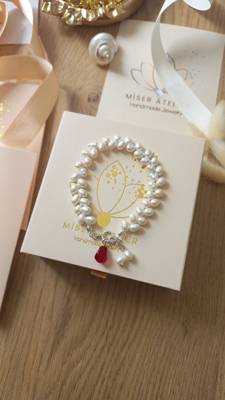 PETAL GÜMÜŞ KLİPSLİ NAR BİLEKLİK