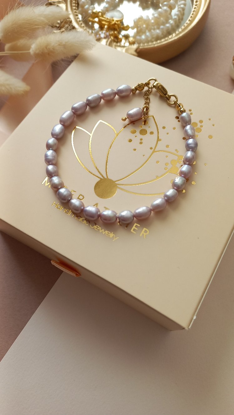 ' VİOLET BRACELET ' İnci Bileklik
