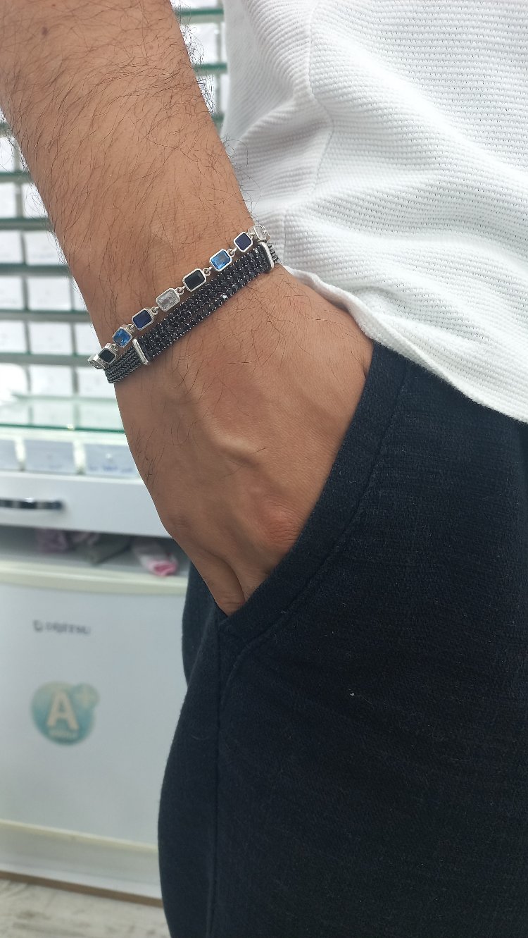 ERKEK GÜMÜŞ BAGET BİLEKLİK