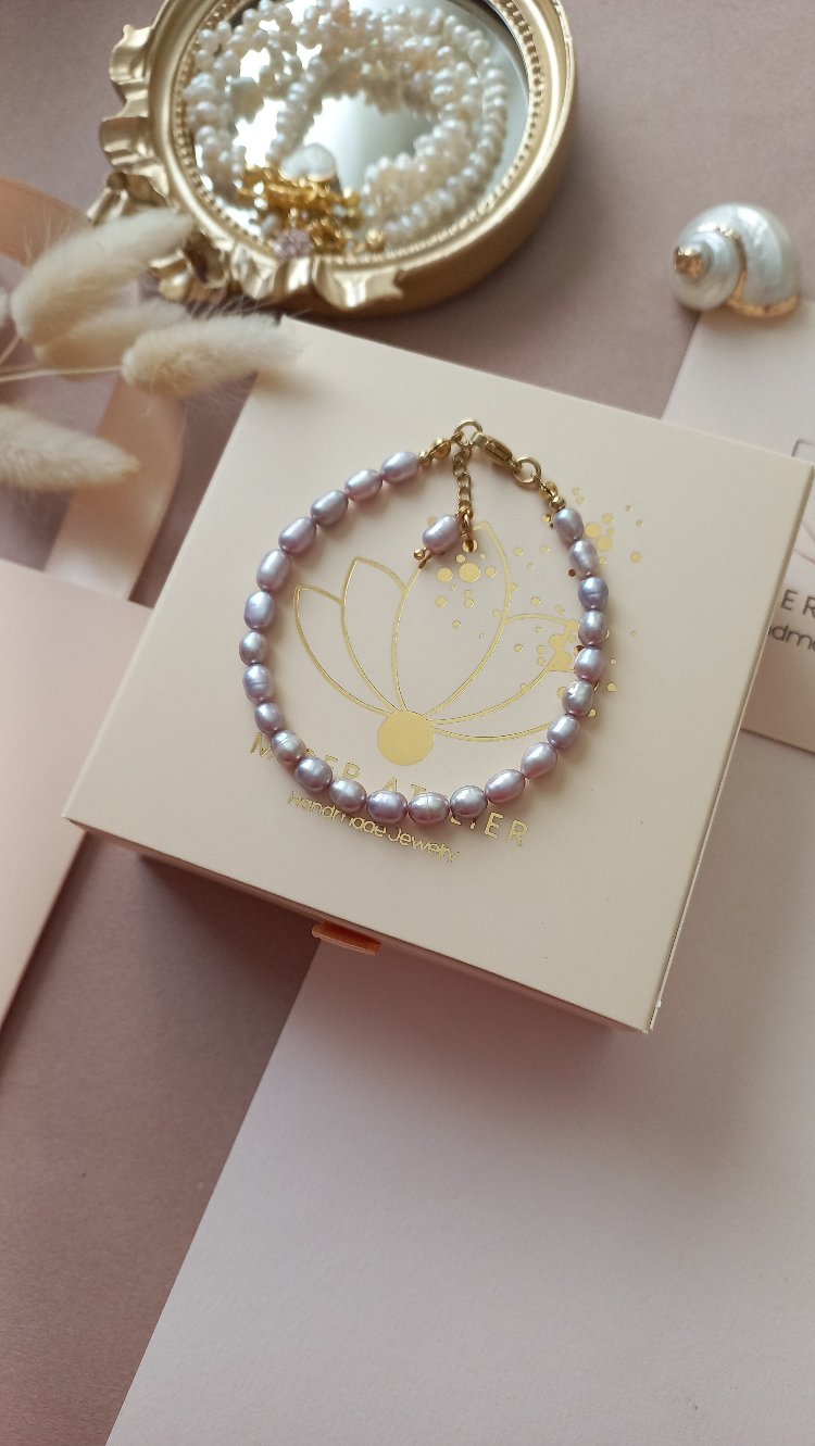 ' VİOLET BRACELET ' İnci Bileklik