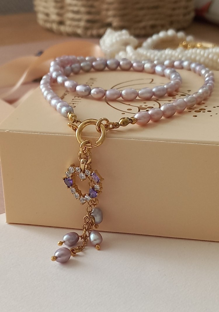 VIOLET İNCİ KOLYE 