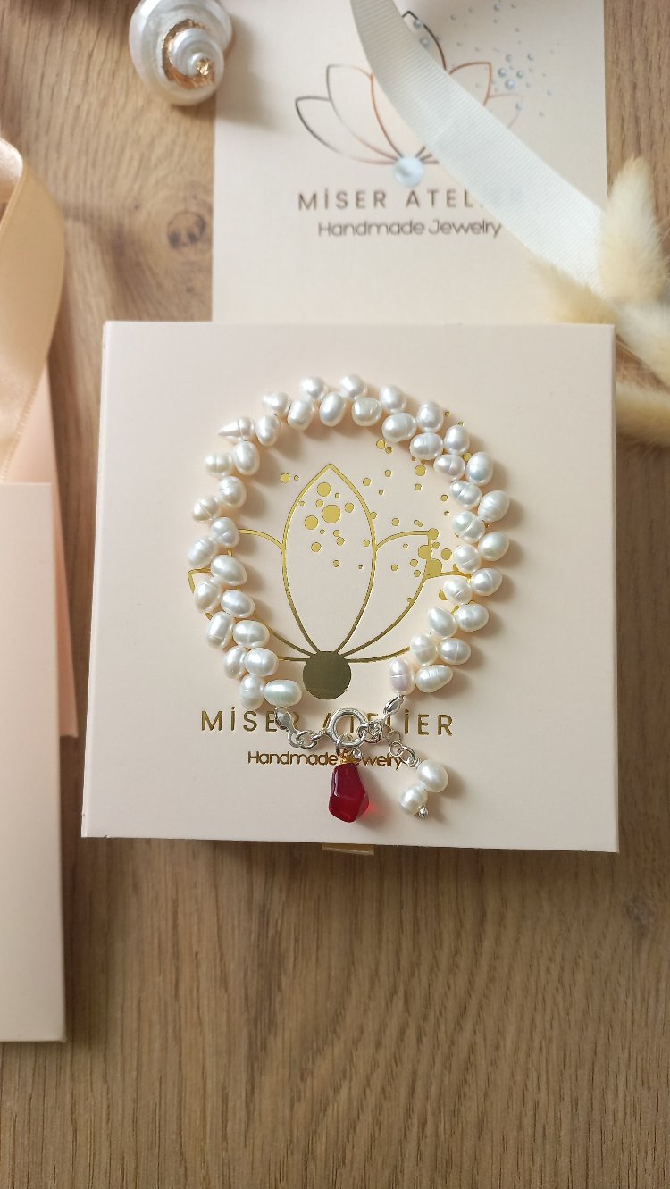 PETAL GÜMÜŞ KLİPSLİ NAR BİLEKLİK