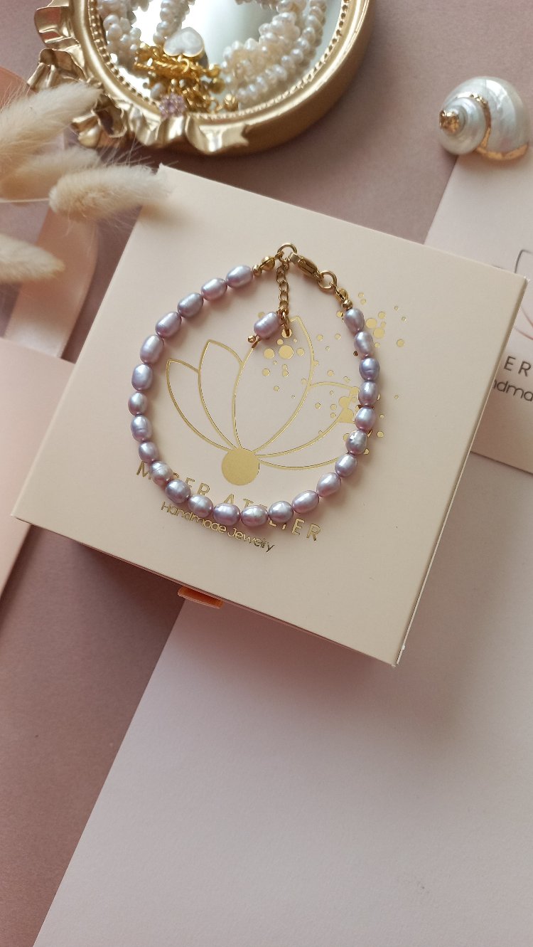 ' VİOLET BRACELET ' İnci Bileklik